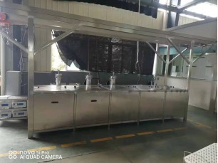 行車轉運超聲波清洗烘干防銹設備